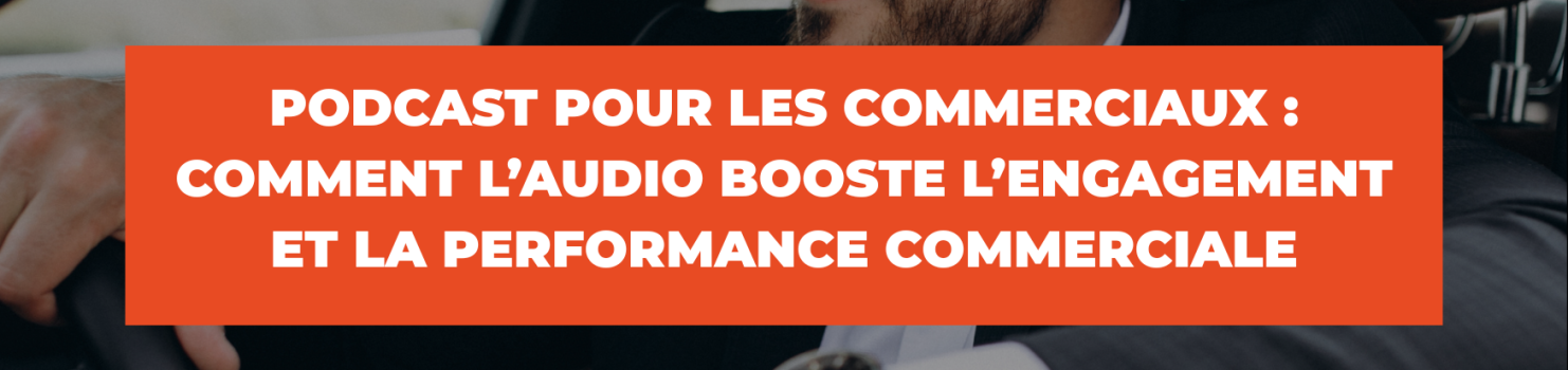 un commercial au volant en train d'écouter un podcast